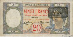 20 Francs DJIBOUTI  1943 P.12A TB+