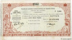 2000 Francs MARTINIQUE  1882 K.372bis pr.SUP