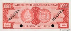 1000 Pesos Oro Spécimen RÉPUBLIQUE DOMINICAINE  1964 P.106s2 pr.NEUF
