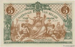 5 Francs BELGIQUE  1921 P.075b SUP+