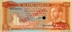 5 Dollars Spécimen ÉTHIOPIE  1966 P.26s SPL
