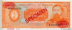 100 Guaranies Spécimen PARAGUAY  1963 P.199bs SPL
