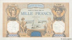 1000 Francs CÉRÈS ET MERCURE type modifié FRANKREICH  1940 F.38.42 fST