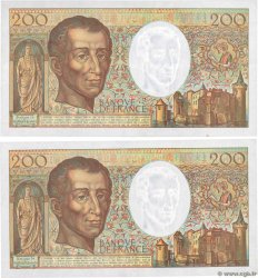 200 Francs MONTESQUIEU Consécutifs FRANCE  1992 F.70.12a SPL+