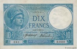 10 Francs MINERVE FRANCE  1917 F.06.02 TTB