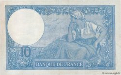 10 Francs MINERVE FRANCE  1922 F.06.06 pr.TTB