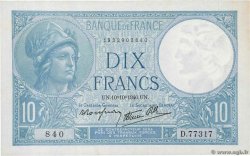 10 Francs MINERVE modifié FRANCE  1940 F.07.16 SPL