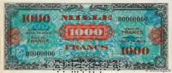 1000 Francs DRAPEAU Spécimen FRANCIA  1944 VF.22.00Sp SC+