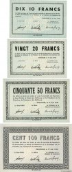 10 à 100 Francs Lot FRANCE regionalism and miscellaneous Mulhouse 1940 BU.50 à 53 UNC-