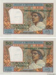 50 Francs - 10 Ariary Consécutifs MADAGASCAR  1969 P.061 FDC
