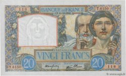 20 Francs TRAVAIL ET SCIENCE FRANCIA  1941 F.12.19 q.FDC