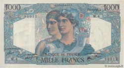 1000 Francs MINERVE ET HERCULE FRANCE  1945 F.41.01 AU+
