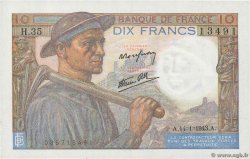 10 Francs MINEUR FRANCE  1943 F.08.07