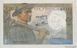 10 Francs MINEUR FRANKREICH  1947 F.08.17