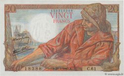 20 Francs PÊCHEUR FRANCE  1943 F.13.05 UNC