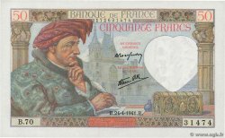 50 Francs JACQUES CŒUR FRANCE  1941 F.19.09