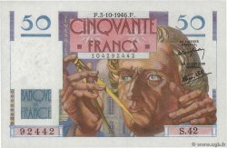 50 Francs LE VERRIER FRANCE  1946 F.20.06 NEUF