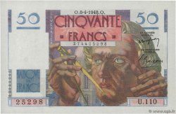 50 Francs LE VERRIER FRANCIA  1948 F.20.10 FDC