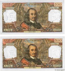 100 Francs CORNEILLE Lot FRANCE  1978 F.65.64 UNC-
