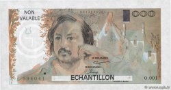 1000 Francs BALZAC échantillon Échantillon FRANCE  1980 EC.1980.01 UNC-