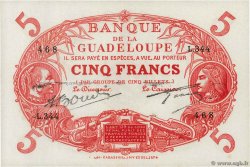 5 Francs Cabasson rouge GUADELOUPE  1945 P.07e