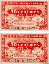 50 Centimes Lot ALGERIA  1944 P.100 UNC