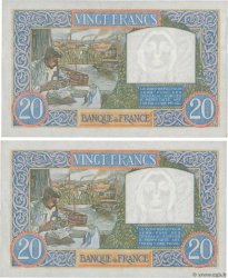20 Francs TRAVAIL ET SCIENCE Consécutifs FRANCIA  1940 F.12.09 MBC+