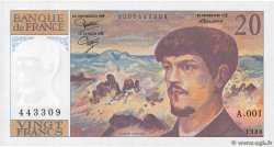 20 Francs DEBUSSY Petit numéro FRANCE  1980 F.66.01A1