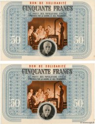 50 Francs BON DE SOLIDARITÉ Lot FRANCE régionalisme et divers  1941 KL.09A SUP