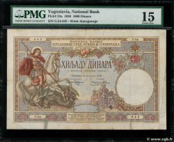 1000 Dinara YOUGOSLAVIE  1920 P.023a