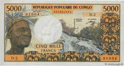5000 Francs CONGO  1974 P.04b fVZ
