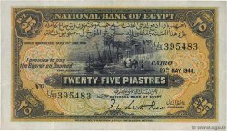 25 Piastres EGYPT  1948 P.010d