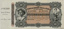 10 Pesos Non émis URUGUAY  1883 PS.242r