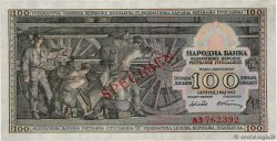 100 Dinara Spécimen JUGOSLAWIEN  1953 P.068s