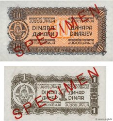 1 Dinar et 10 Dinara Spécimen JUGOSLAWIEN  1944 P.049s  ST