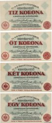 1 au 10 Kronen Lot HONGRIE Kenyermezo 1916  SPL