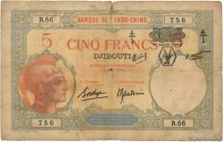 5 Francs DSCHIBUTI   1943 P.11 SGE