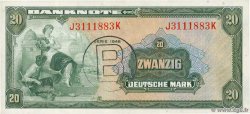 20 Deutsche Mark GERMAN FEDERAL REPUBLIC  1948 P.06b SC+