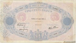 500 Francs BLEU ET ROSE modifié FRANCE  1939 F.31.38