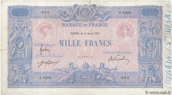 1000 Francs BLEU ET ROSE FRANCIA  1917 F.36.31 BC
