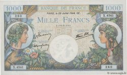 1000 Francs COMMERCE ET INDUSTRIE FRANCE  1944 F.39.12 AU+