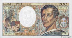 200 Francs MONTESQUIEU alphabet 101 FRANCE  1992 F.70bis.01 UNC-