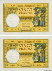 20 Francs Lot MADAGASCAR  1948 P.037 UNC