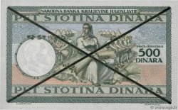 500 Dinara Spécimen YUGOSLAVIA  1935 P.032s SPL+
