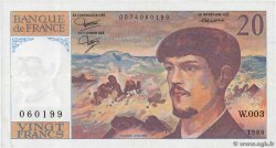 20 Francs DEBUSSY FRANCIA  1980 F.66.01W3