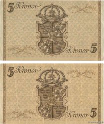 5 Kronor Consécutifs SUÈDE  1948 P.41a TTB+