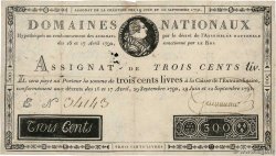 300 Livres FRANCE  1791 Ass.18a