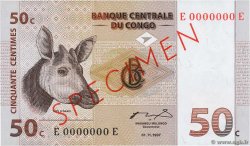 50 Centimes Spécimen REPUBBLICA DEMOCRATICA DEL CONGO  1997 P.084As