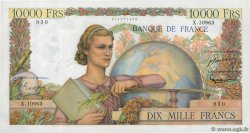 10000 Francs GÉNIE FRANÇAIS FRANKREICH  1956 F.50.79 VZ