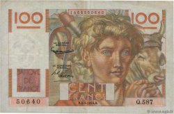 100 Francs JEUNE PAYSAN filigrane inversé FRANCIA  1954 F.28bis.05 BC+
